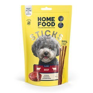 Treats for dogs HOME FOOD Meat sticks Beef, 80 g