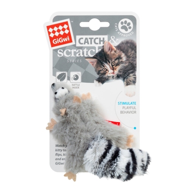 Іграшка для котів Єнот з котячою м'ятою GiGwi scratch