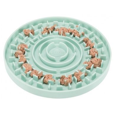 Trixie Junior Slow‑Feed Puppy Bowl, blue, plastic, &oslash; 21 cm