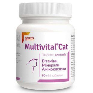 Dolfos Multivital Cat &ndash; multivitamin tablets for cats, 90 tabs