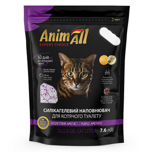 AnimAll Premium Edition Purple Amethyst &mdash; силікагелевий наповнювач &laquo;Фіолетовий аметист&raquo;, 7.6 л (3.4 кг)