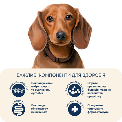 Беззерновий гіпоалергенний сухий корм для дорослих собак малих порід Качка та індичка Grain-free hypoallergenic, 300 г