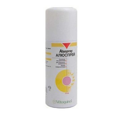 Vetoquinol Aluspray &mdash; aluminium spray for treating wounds in dogs, cats, rodents and other animals, 210 ml