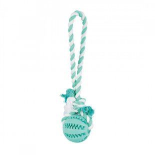 Trixie DentaFun &ndash; rope ball toy for dogs, rubber, 24 cm, &oslash; 7 cm