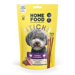 Treats for dogs HOME FOOD Meat sticks Turkey and cranberry, 80 g