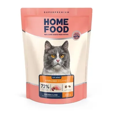 Корм HOME FOOD Chicken & Liver для вибагливих стерилізованих котів