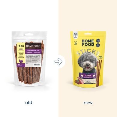 Treats for dogs HOME FOOD Meat sticks Turkey and cranberry, 80 g