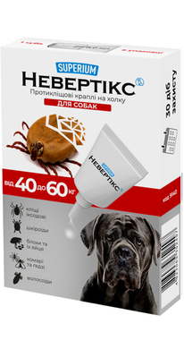Противоклещевые капли на холку Superium Невертикс для собак 40 - 60 кг