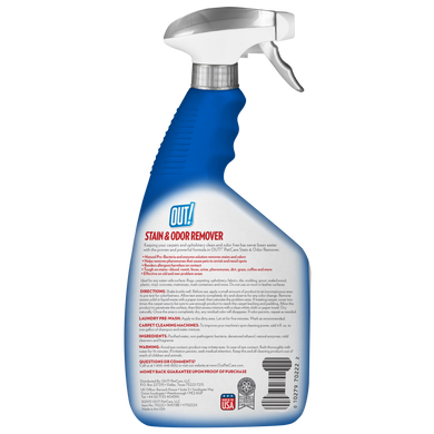OUT! Stain & Odor Remover &mdash; засіб для видалення плям і запаху від життєдіяльності собак і котів, 945 мл