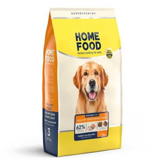 Сухий корм HOME FOOD здорова шкіра та блиск шерсті для дорослих