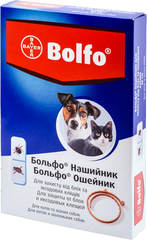 Нашийник Bayer Bolfo проти бліх та кліщів для собак, 35 см