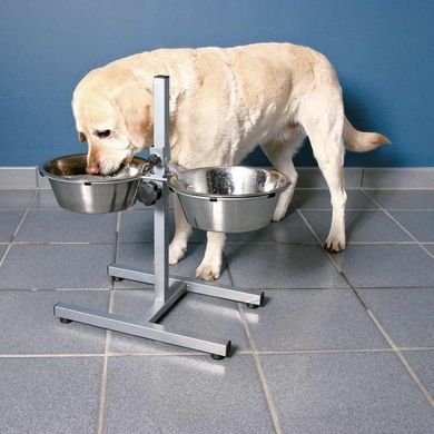 Trixie Adjustable Stainless Feeding Stand for dogs, 24 cm 2&times;2.8 L