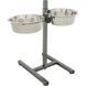 Trixie Adjustable Stainless Feeding Stand for dogs, 24 cm 2&times;2.8 L
