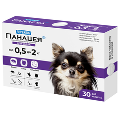 Протипаразитарна таблетка Superium Панацея для собак (0.5-2 кг)
