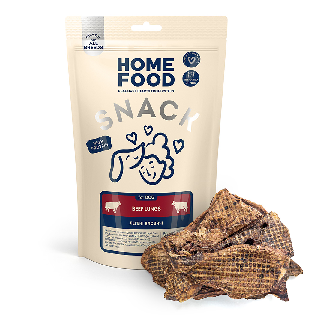 Лакомство для собак HOME FOOD Лёгкие говяжьи