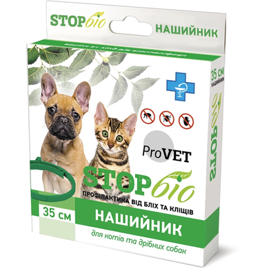 Нашийник від зовнішніх паразитів ProVET "STOP-Біо" для котів і собак, 35 см