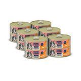 Повнораціонний консервований корм HOME FOOD для дорослих котів з яловичиною та лососем в желе, 12 х 85 г