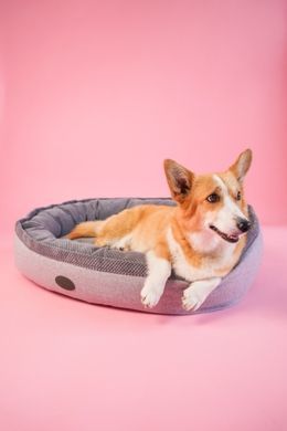 Donut Soft Touch Gray Oval Bed