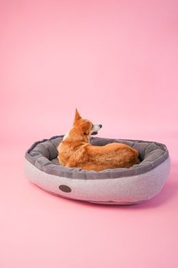 Donut Soft Touch Gray Oval Bed