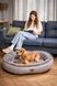 Donut Soft Touch Gray Oval Bed