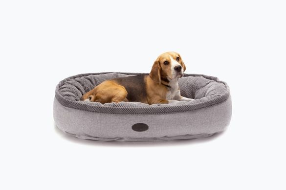 Donut Soft Touch Gray Oval Bed