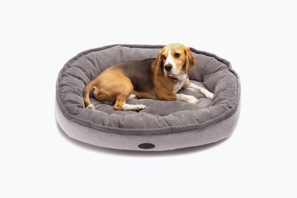 Donut Soft Touch Gray Oval Bed