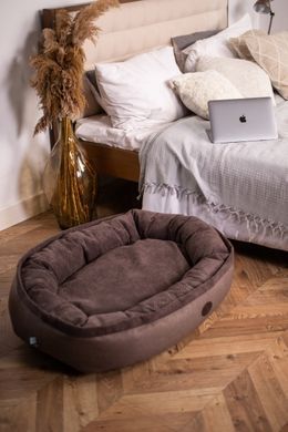 Donut Soft Touch Brown Oval Bed