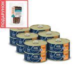 Повнораціонний беззерновий консервований корм HOME FOOD для стерилізованих/кастрованих дорослих котів з куркою в желе, 12 х 85 г