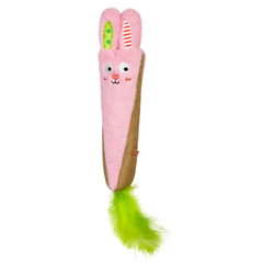 Игрушка для кошек "Кролик розовый с шуршанием" GiGwi ROOKIE HUNTER