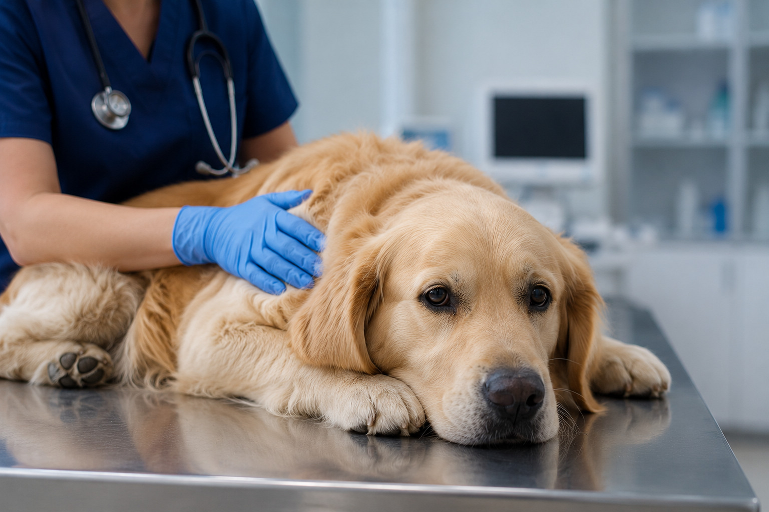 A dog needs veterinary care