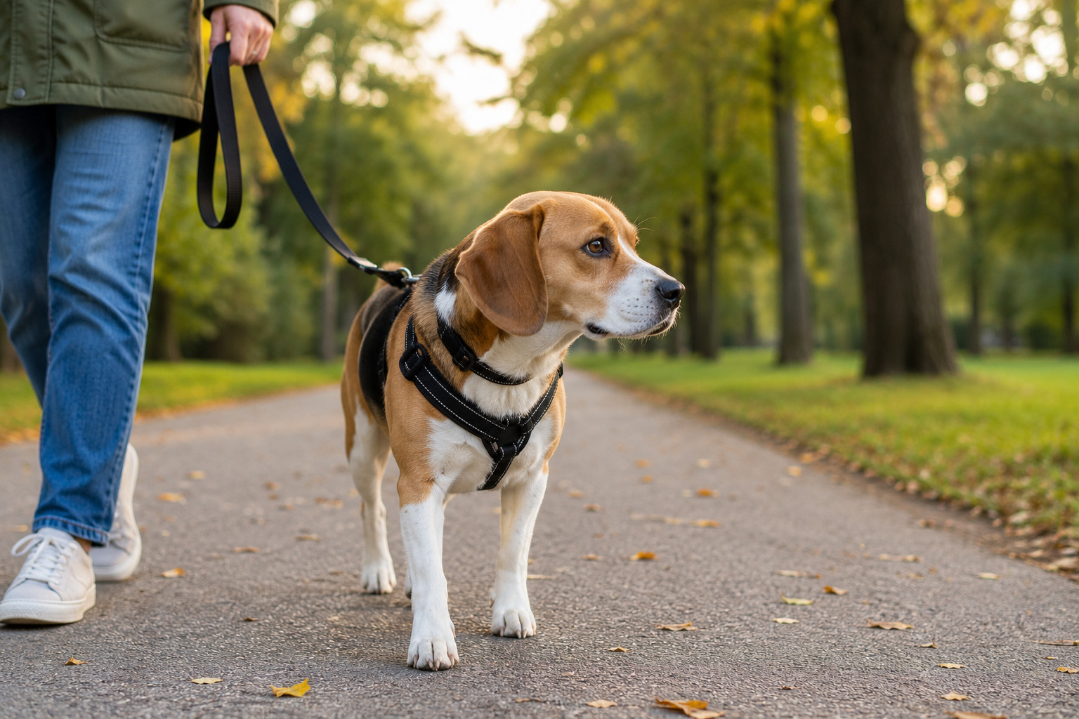 A safe walk with a dog