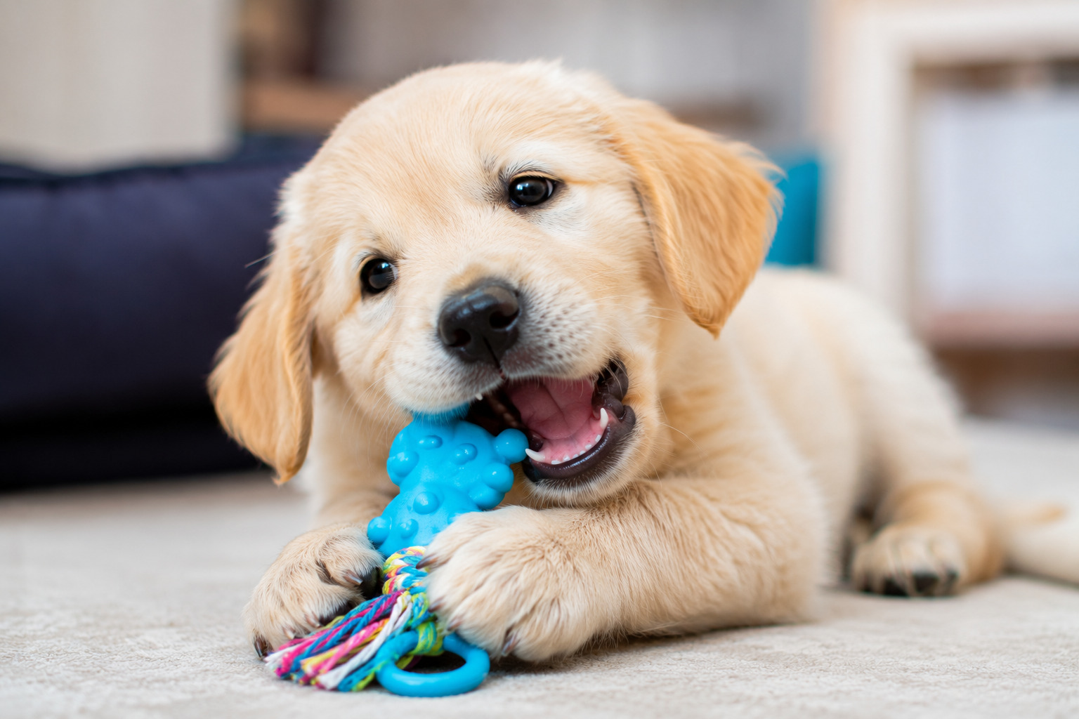 A puppy during teething