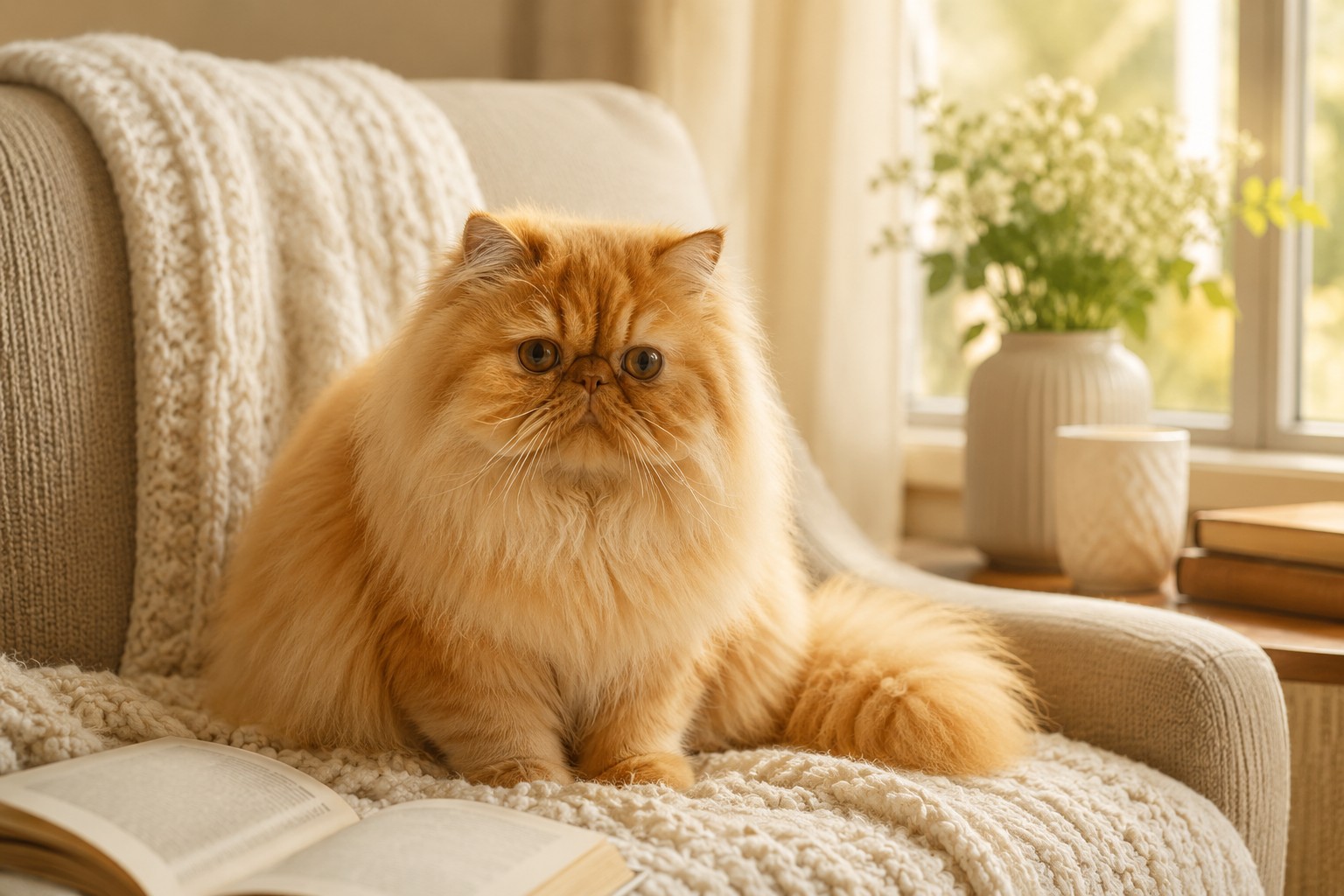 Persian cat at home