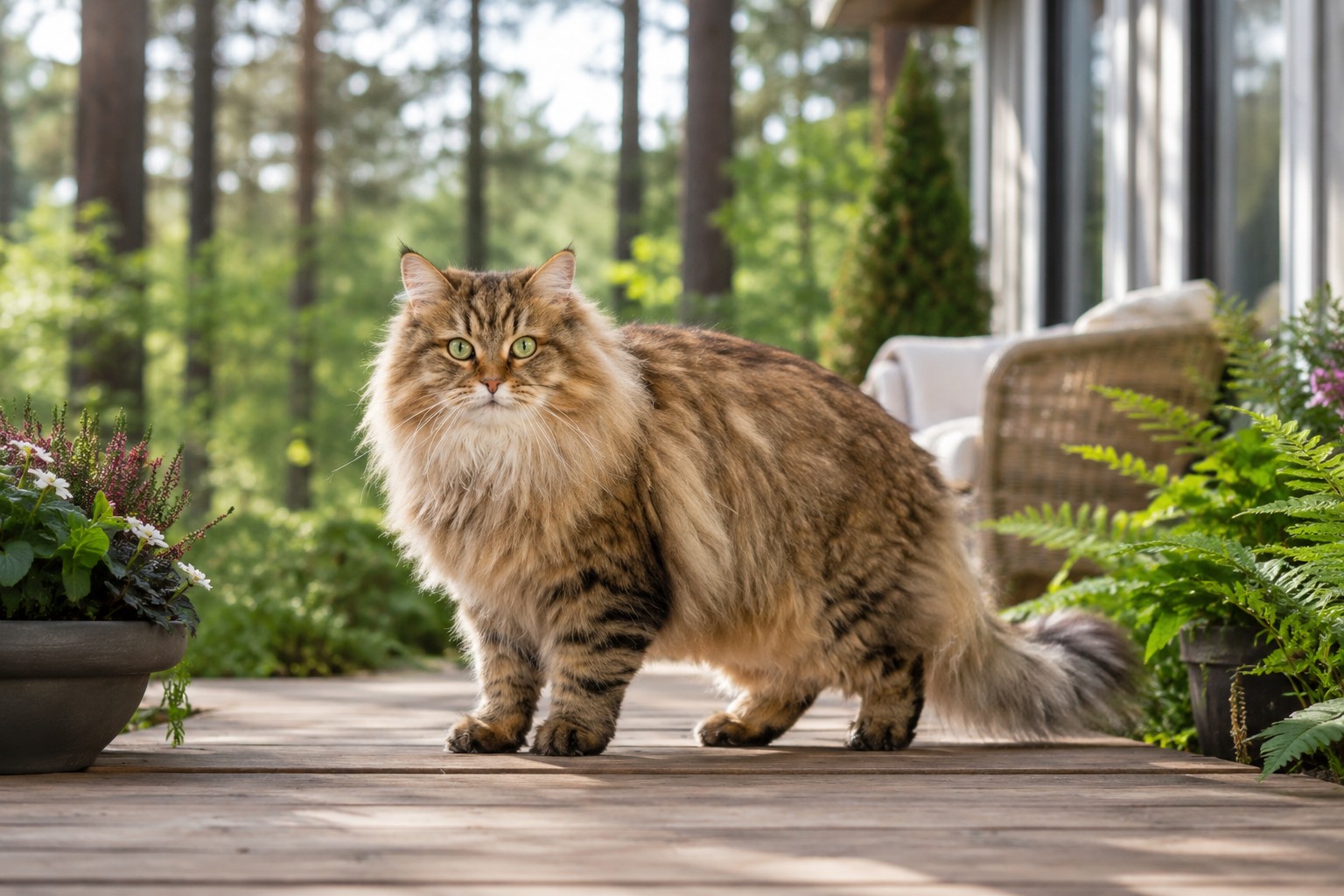 Siberian cat close-up