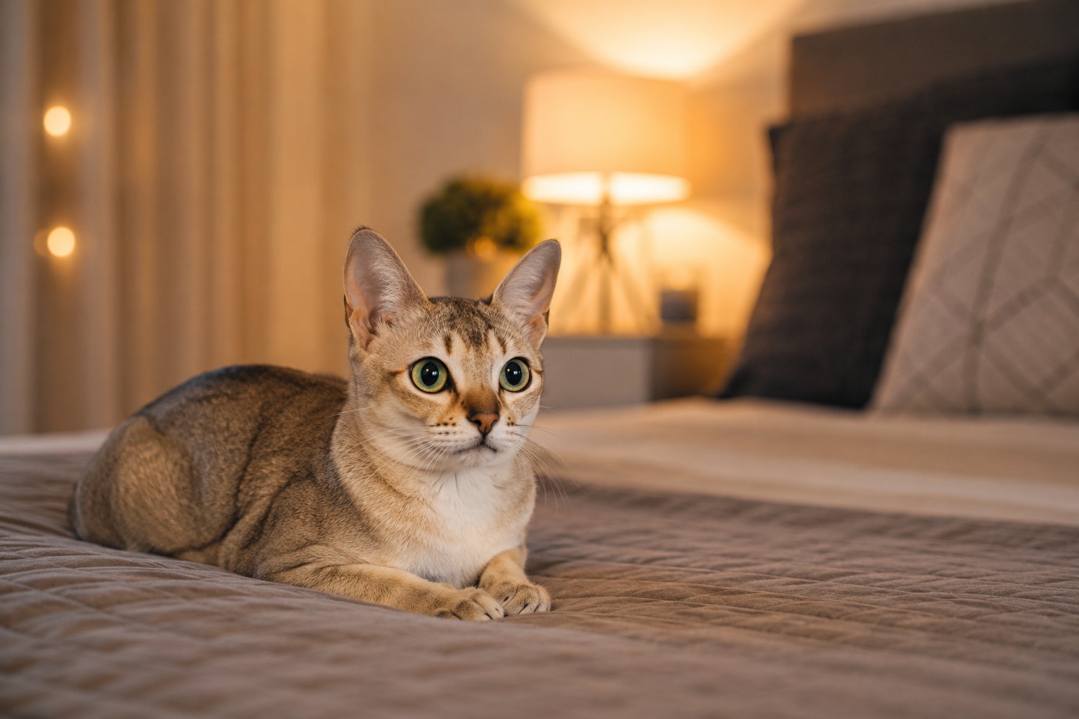 Singapura cat close-up