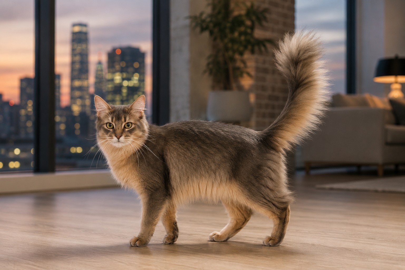 Ruddy Somali cat